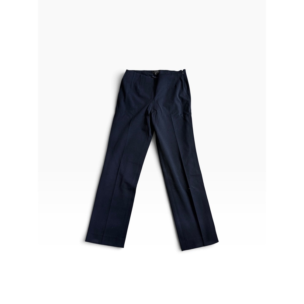 Talbots Dress Pants 6P Navy Blue Side Zip Straight Leg Professional Workwear